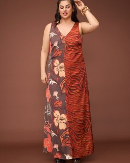 Μάξι Multi-Pattern Φόρεμα