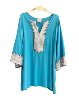 Melba Resort Oversized Τουνίκ / Καφτάνι με Ριγέ Λεπτομέρειες