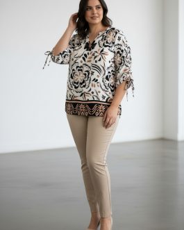 Βαμβακερό T-Shirt με Στρας & Παντελόνα – Style 2