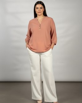 Σατέν Τοπ & Παντελόνα σε Γήινες Αποχρώσεις – Style 2