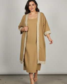 Luxury Μάξι Καφτάνι με Ανάγλυφα Χρυσά Λουλούδια