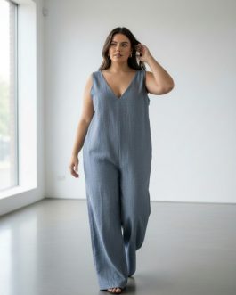 Αέρινη Τζιν Ολόσωμη Φόρμα Strapless