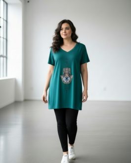 Σατέν Κιμονό & Παντελόνα με Geometric Print – Style 3